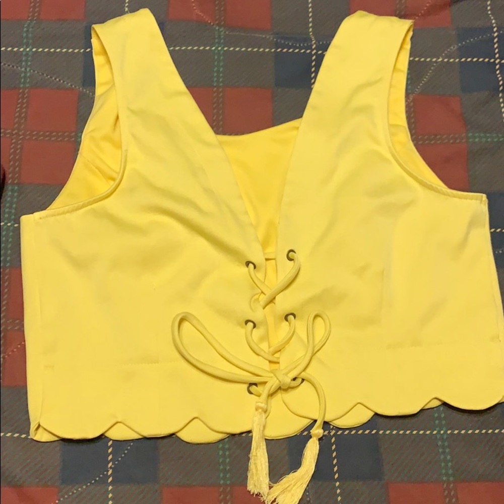 Yellow Crop Top - Picture 2 of 2